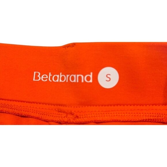 Betabrand Women's 90s Pleated Trouser Short Orange Size S NWT - Picture 3 of 7